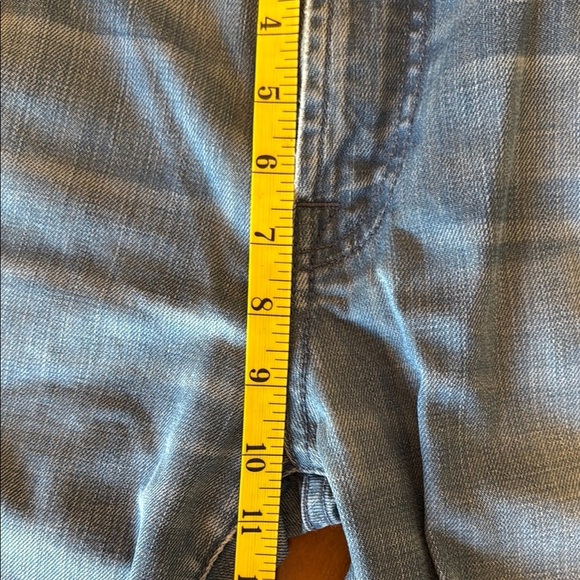 7 For All Mankind Blue Straight Leg Jeans Versatile Style - Picture 13 of 16